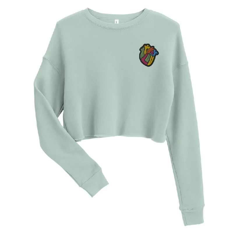 Money Luv Multi Color Crop Sweatshirt Hoodie with Sequins Glamorous Eye-catching