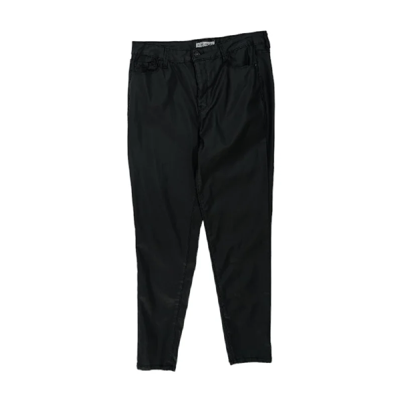 Black Solid Pants High-Waist Yoga Pants