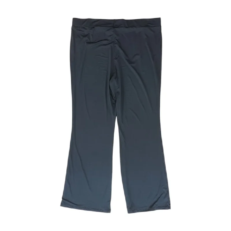 Navy Solid Pants Wide-Legged Palazzos