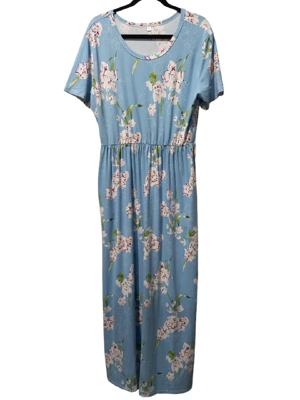 Dress Casual Maxi By Clothes Mentor In Floral Print, Size: 2x Tunics Trendy modern