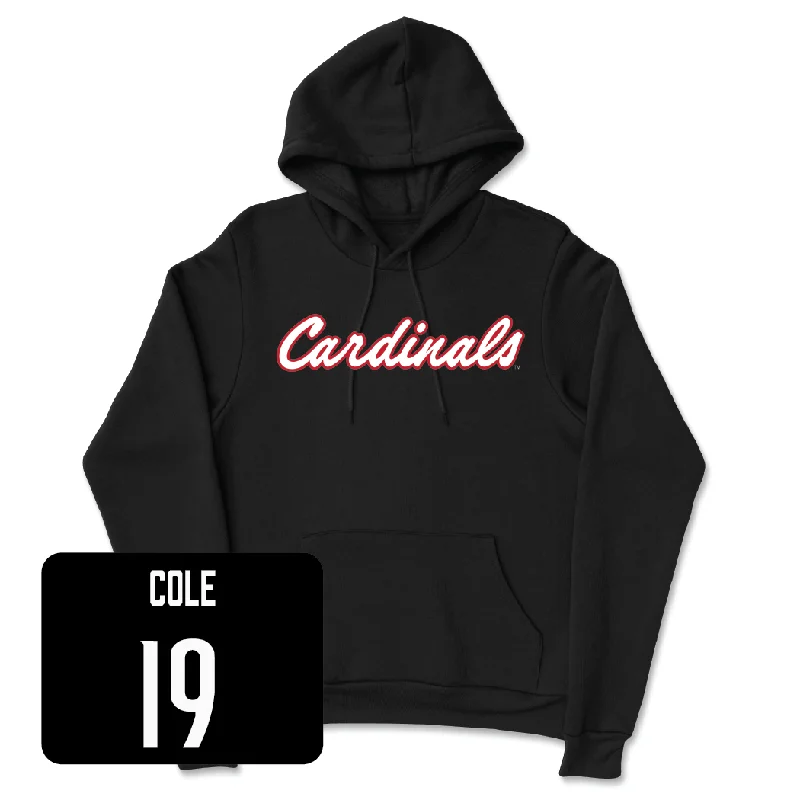 Women's Lacrosse Black Script Hoodie - Abby Cole Hoodie with Camouflage Military Edgy