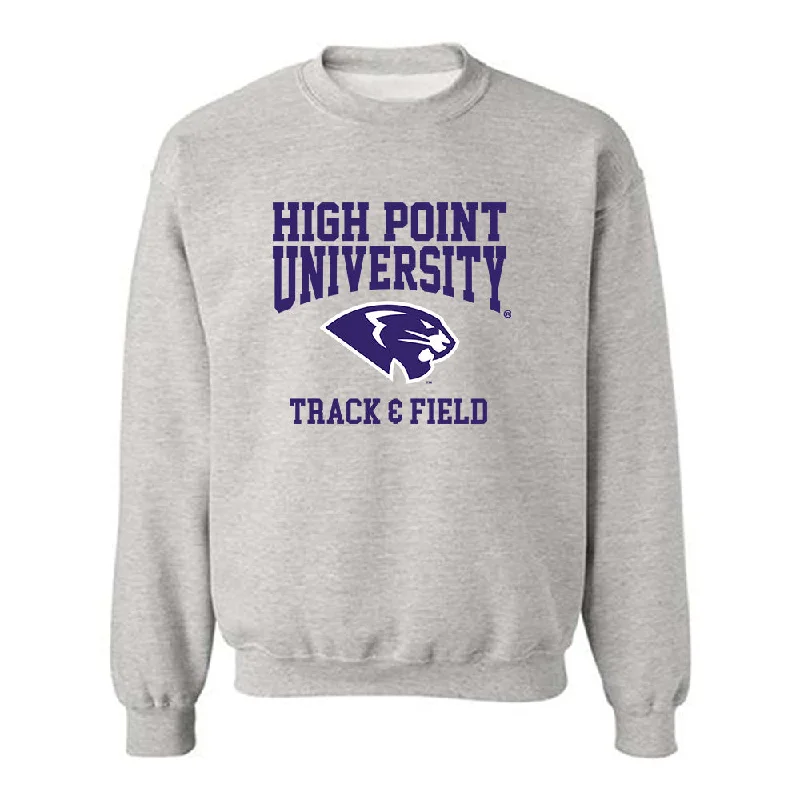 High Point - NCAA Women's Track & Field (Outdoor) : David Caivano - Crewneck Sweatshirt Classic Fashion Shersey Hoodie with Monochrome Minimalist Simple