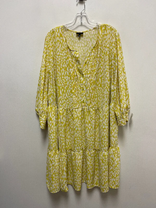 Dress Casual Short By Who What Wear In Yellow, Size: 2x Tunics Winter warm