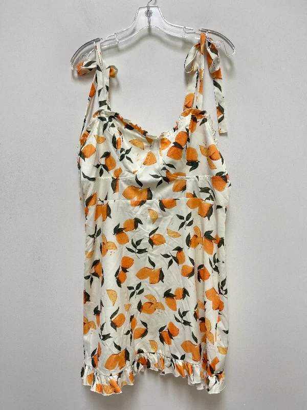Yellow Dress Casual Short Clothes Mentor, Size 2x Shift Classic Vintage