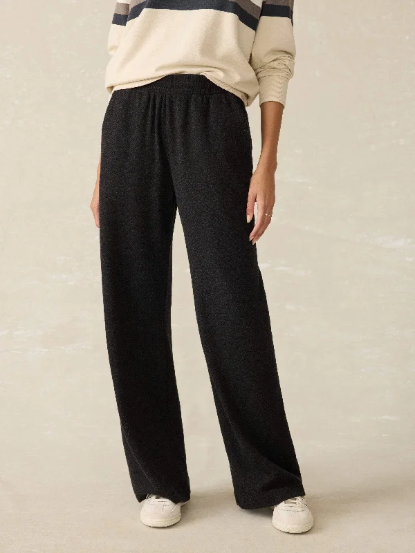 Legend™ Lounge Wide Leg Pant - Heathered Black Twill High-Waist Jeans