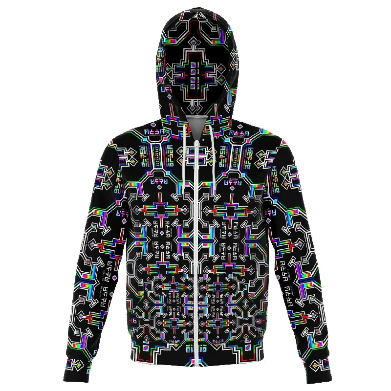 Prismatic Grid Unisex Hoodie Oversized Hoodie Comfort Casual