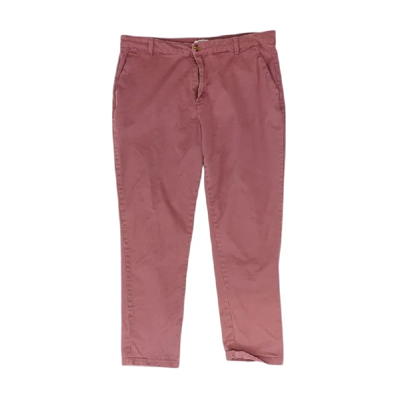 Pink Solid Pants Comfy Zip-Up Pants