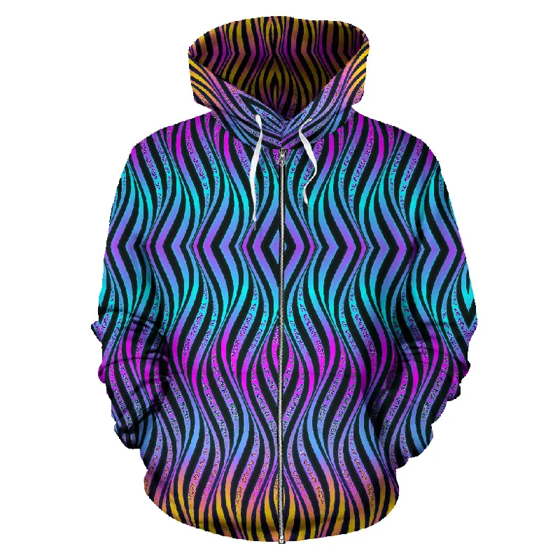 Xenowave Zip Up Hoodie Graphic Hoodie Design Print