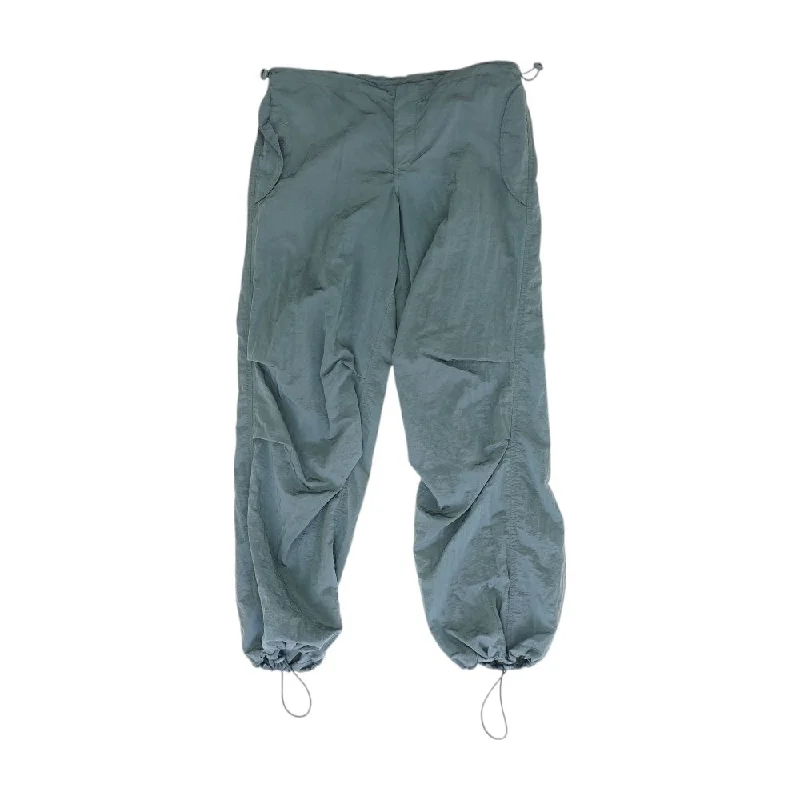 Blue Solid Active Pants Soft Stretch Trousers