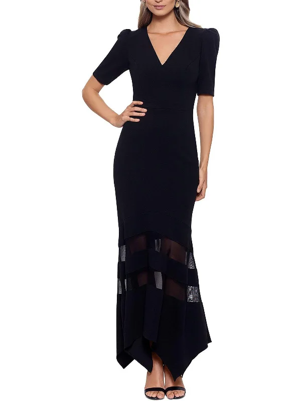 Womens Illusion Fit & Flare Evening Dress Tunics stripes playful