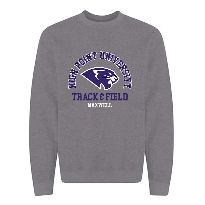 High Point - NCAA Women's Track & Field (Outdoor) : Larissa Maxwell - Crewneck Sweatshirt Classic Fashion Shersey Hoodie with Button Placket Classic Preppy