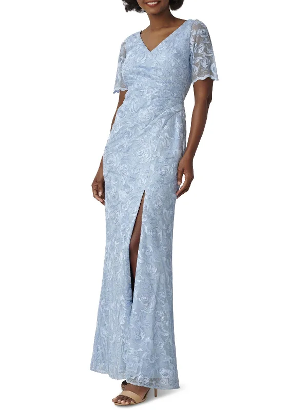 Mermaid Womens Slit Maxi Evening Dress Tunics Silk luxurious