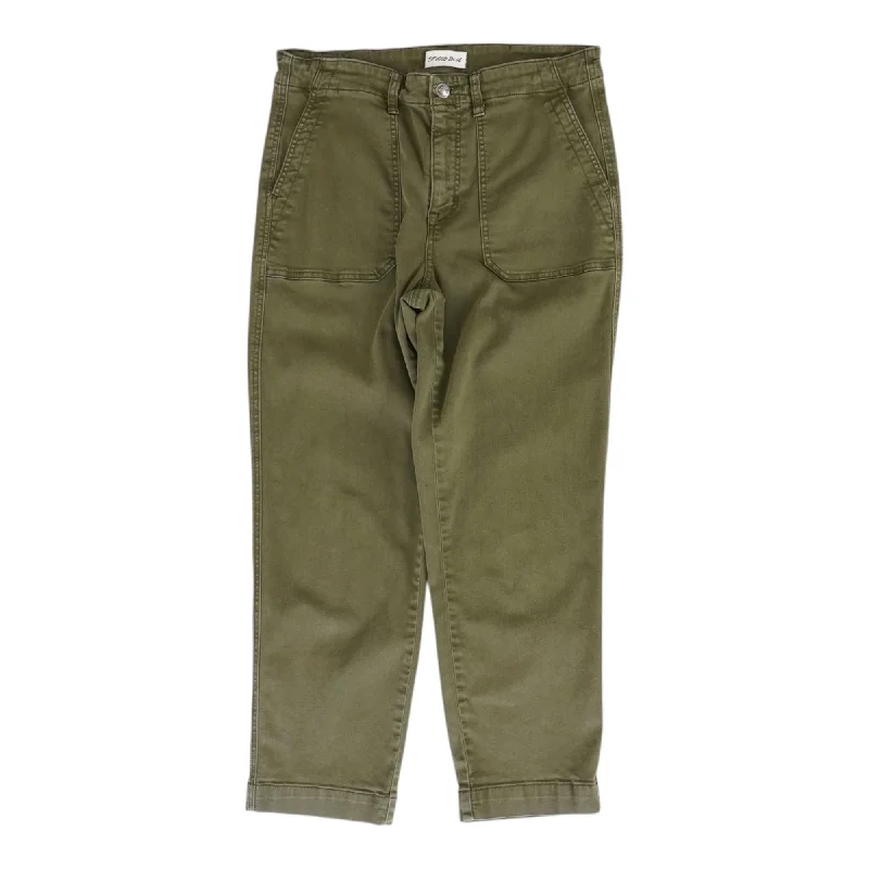 Olive Solid Pants Formal Slim Pants