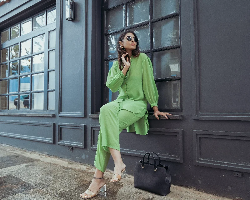 TUNICS & PANTS SET GREEN GBFH3956 High-Waist Jeans