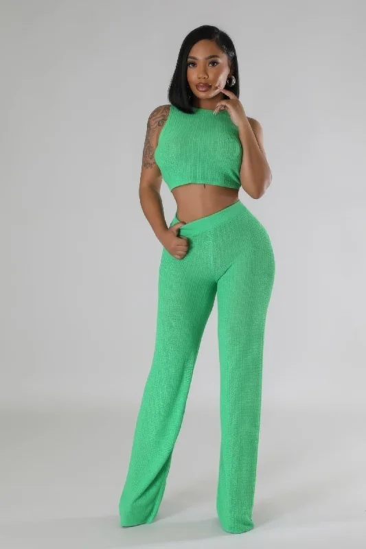 Two Pieces Pant Set Classic Pleated Pants