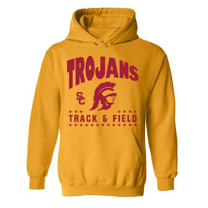 USC - NCAA Women's Track & Field (Outdoor) : Gavin Champ - Hooded Sweatshirt Classic Fashion Shersey Hoodie with Ribbed Neckline Snug Warm