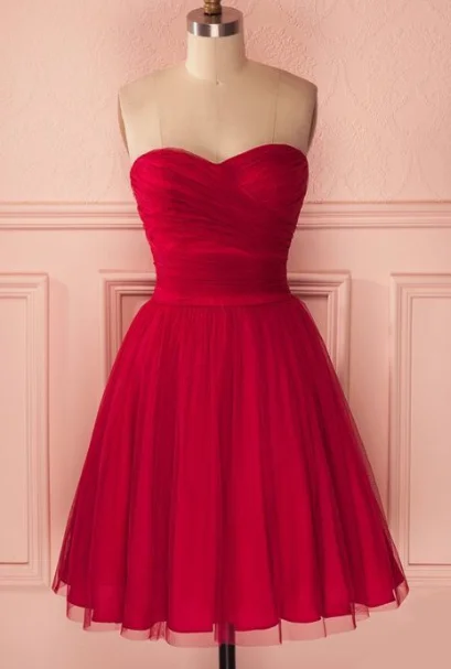 Red Sweetheart Ruches Short Homecoming Dresses,Fashion Homecoming Dress,Sexy Party Dress,Custom Made Evening Dress cg2715 Tunics Seasonal trendy