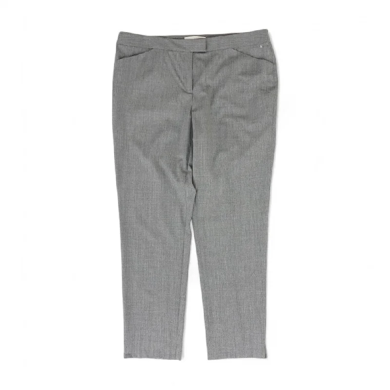 Gray Solid Dress Pants Comfortable Jogger Trousers