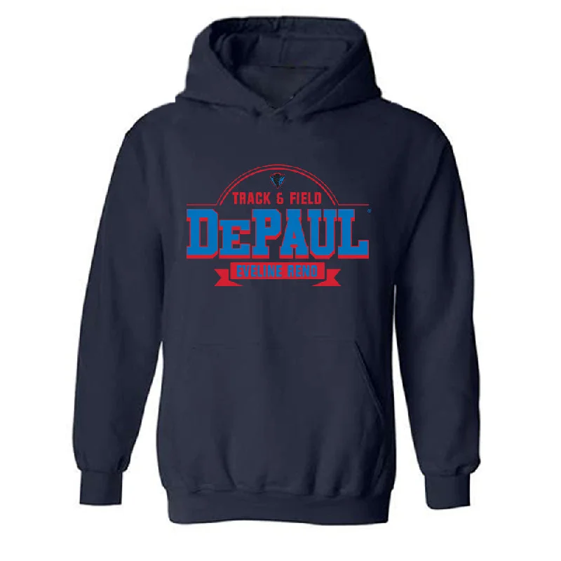 DePaul - NCAA Women's Track & Field (Outdoor) : Eveline Reno - Hooded Sweatshirt Classic Fashion Shersey Zip Hoodie Drawstring Kangaroo Pocket
