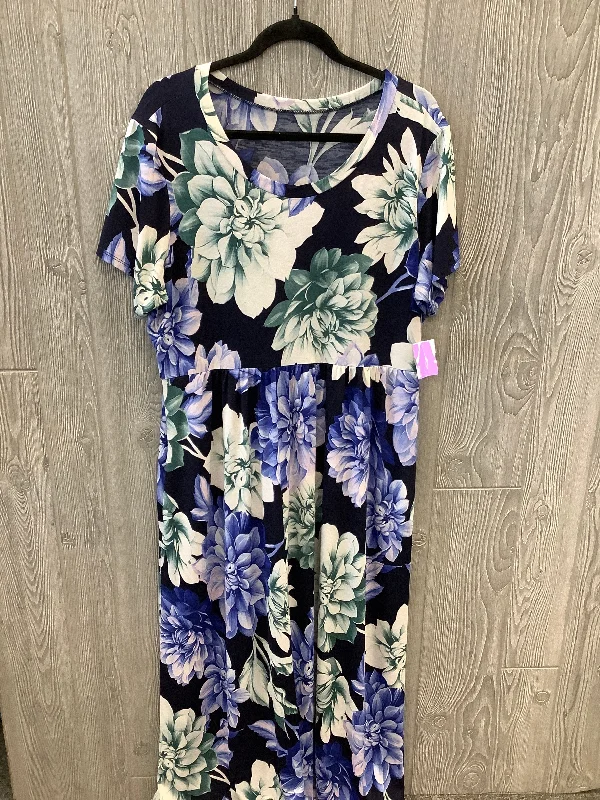 Dress Casual Maxi By Clothes Mentor In Blue, Size: 1x Tunics Fall fleece