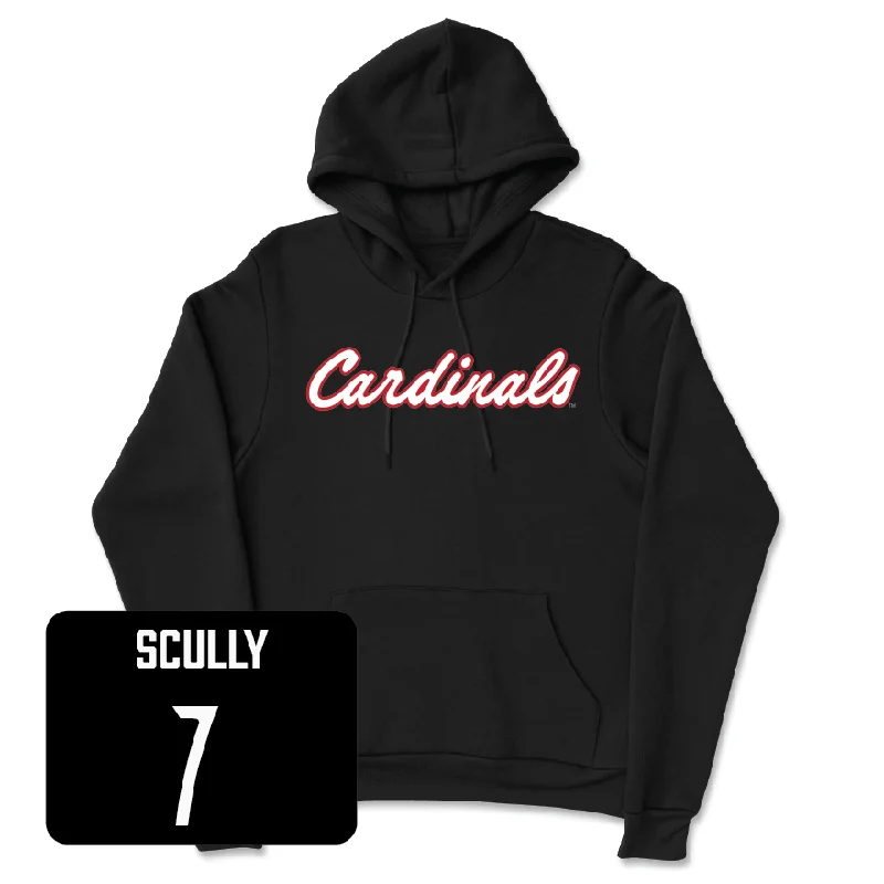 Women's Lacrosse Black Script Hoodie - Abby Scully Hoodie with Tie-Dye Psychedelic Retro