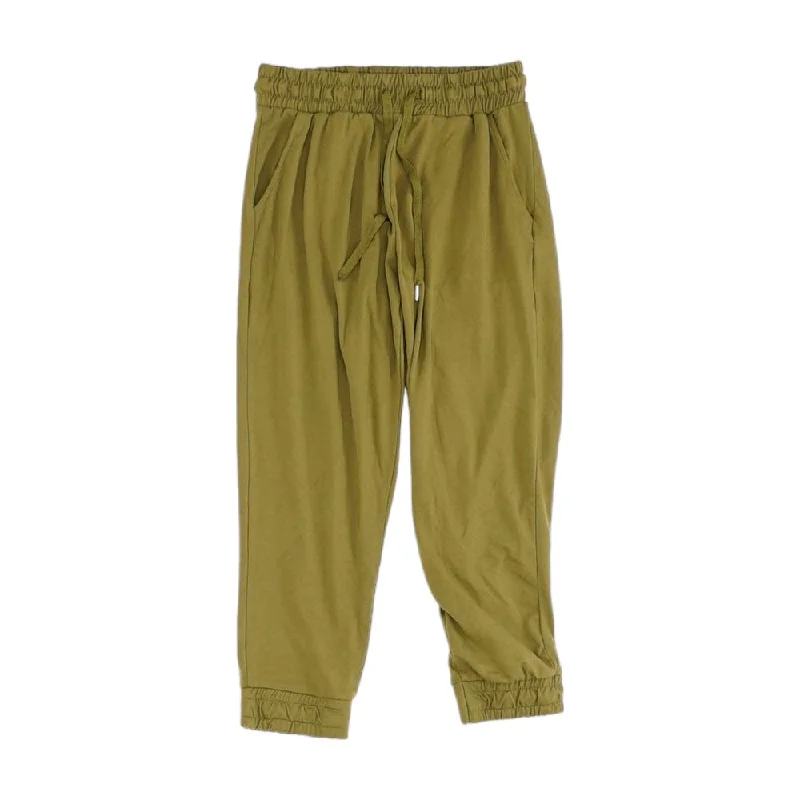 Olive Solid Capri Pants Casual Skinny Fit Pants