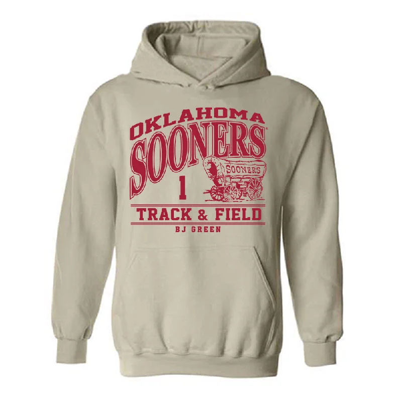 Oklahoma - NCAA Men's Track & Field (Outdoor) : Bj Green - Hooded Sweatshirt Classic Fashion Shersey Hoodie with Elastic Waist Stretchable Comfortable