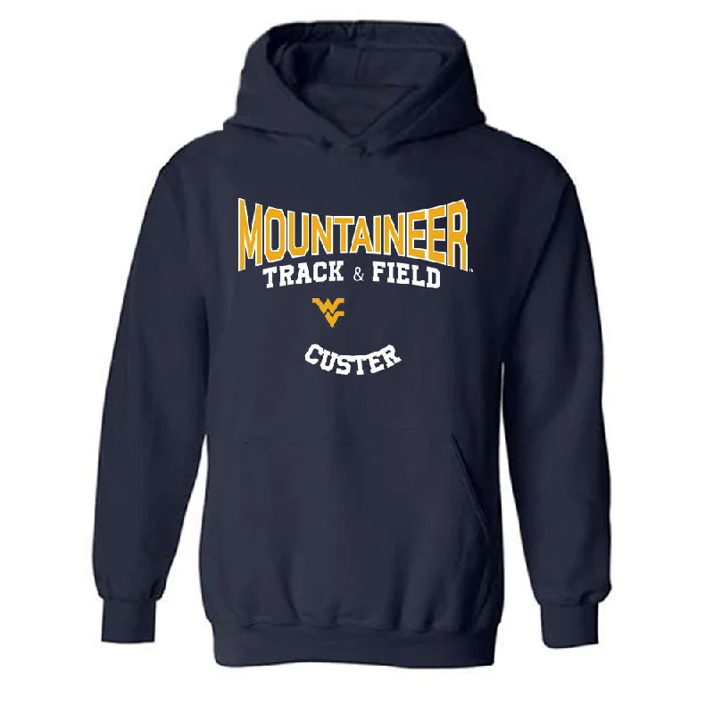 West Virginia - NCAA Women's Track & Field (Outdoor) : Aubrie Custer - Hooded Sweatshirt Classic Fashion Shersey Hoodie with Batwing Sleeves Loose Dramatic