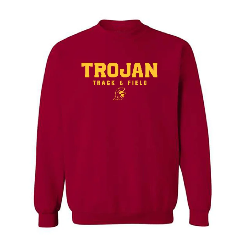 USC - NCAA Women's Track & Field (Outdoor) : Matteo Mitchell - Crewneck Sweatshirt Classic Shersey Hoodie with Drawcord Adjustable Secure