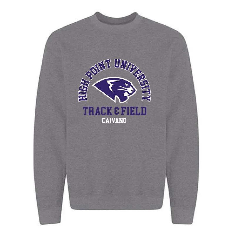 High Point - NCAA Women's Track & Field (Outdoor) : David Caivano - Crewneck Sweatshirt Classic Fashion Shersey Hoodie with Drop Shoulder Relaxed Streetwear