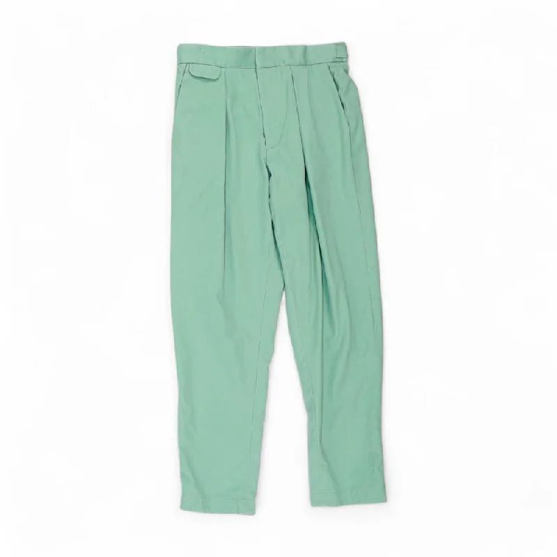 Turquoise Solid Pants Soft Wool Pants