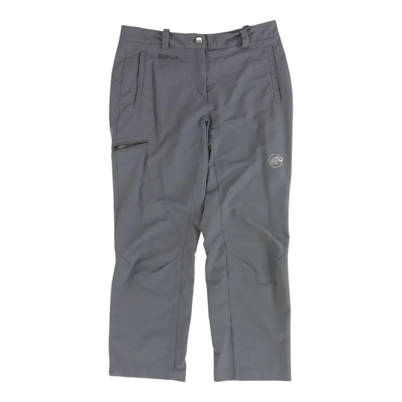 Gray Solid Pants Slim-Fit Khaki Pants