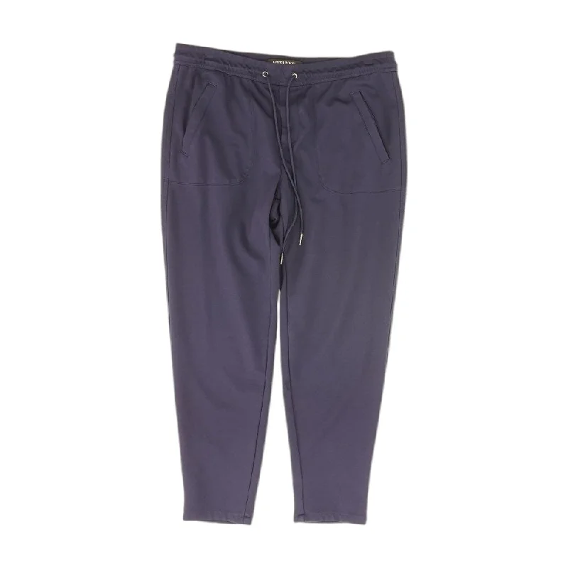 Navy Solid Active Pants Slim-Fit Khaki Pants