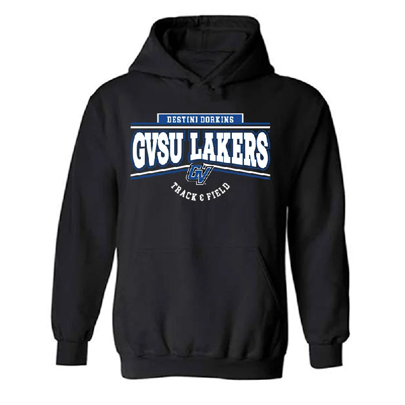 Grand Valley - NCAA Women's Track & Field (Outdoor) : Destini Dorkins - Hooded Sweatshirt Fashion Shersey Hoodie with Zipper Versatile Modern