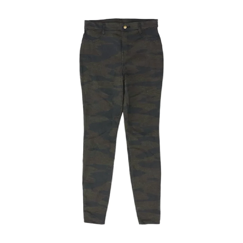 Brown Camo Pants Chic Faux Leather Pants