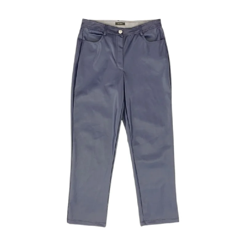 Blue Solid Five Pocket Pants Trendy Velvet Pants