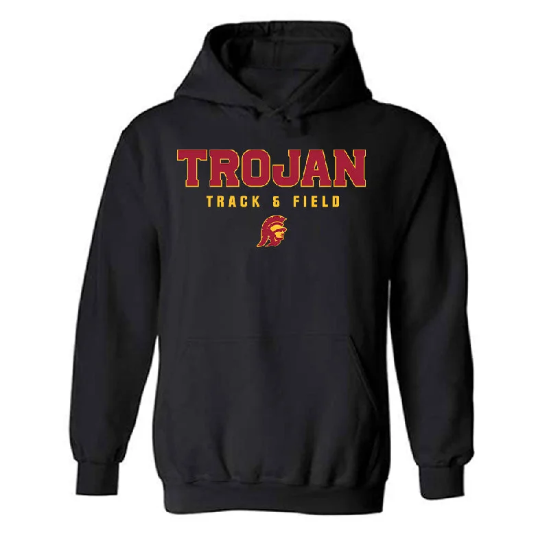USC - NCAA Women's Track & Field (Outdoor) : Gavin Champ - Hooded Sweatshirt Classic Shersey Hoodie with Turtle Neck Cozy Winter
