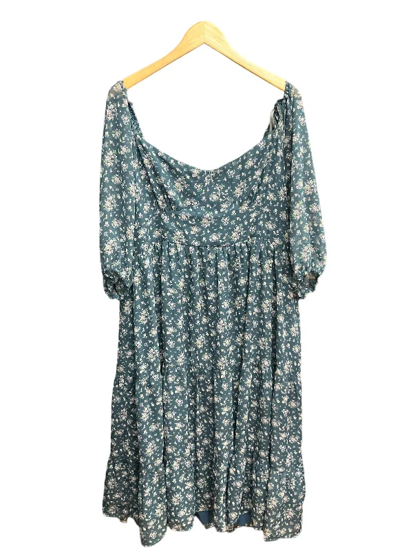 Floral Print Dress Casual Maxi Clothes Mentor, Size 3x Tunics Trousers formal