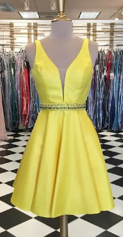 short yellow homecoming dresses, party dresses cg1714 Tunics Chinos classic