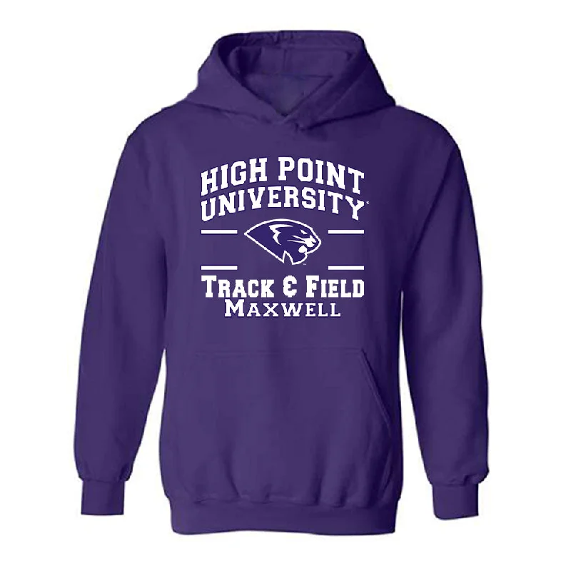 High Point - NCAA Women's Track & Field (Outdoor) : Larissa Maxwell - Hooded Sweatshirt Classic Fashion Shersey Hoodie with Half-Zip Sporty Casual