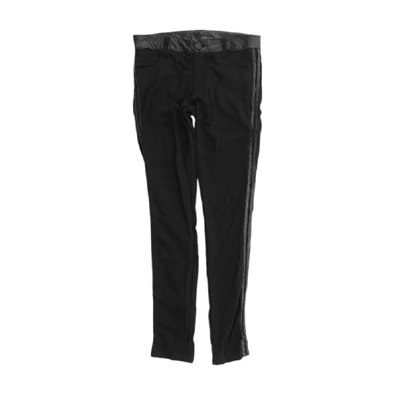 Black Solid Pants Warm Wool Trousers
