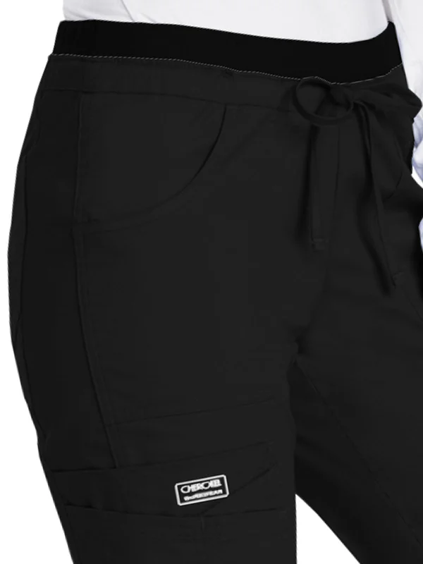 Women's 6-Pocket Drawstring Cargo Pant Modern Skinny Pants