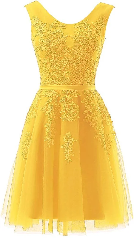 Women's Homecoming Dress Short Lace Appliques Bridesmaid Party Dress  cg5552 Tunics New arrival