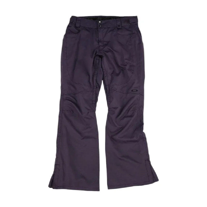 Purple Solid Active Pants Casual Yoga Pants