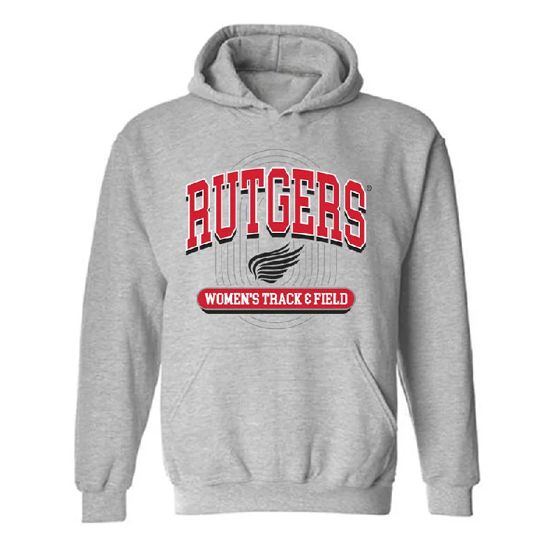 Rutgers - NCAA Women's Track & Field (Outdoor) : Celine-Jada Brown - Hooded Sweatshirt Sports Shersey Hoodie with Strings Custom Fit Adjustable