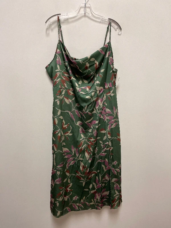 Dress Casual Maxi By Shein In Green, Size: 3x Tunics Chic elegant