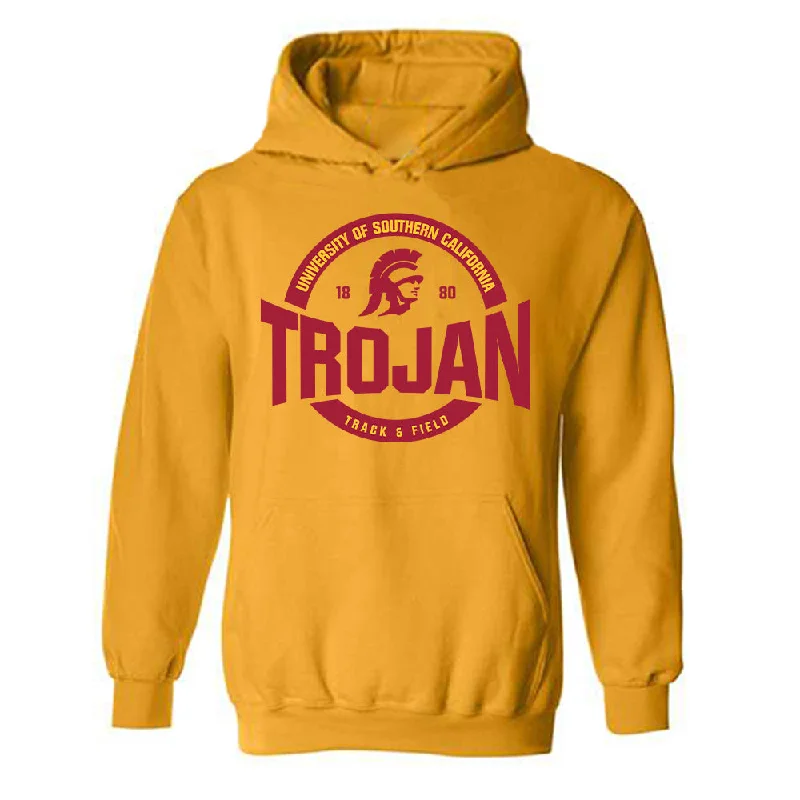 USC - NCAA Women's Track & Field (Outdoor) : Matteo Mitchell - Hooded Sweatshirt Classic Fashion Shersey Hoodie with Ribbed Cuffs Snug Fit Comfort