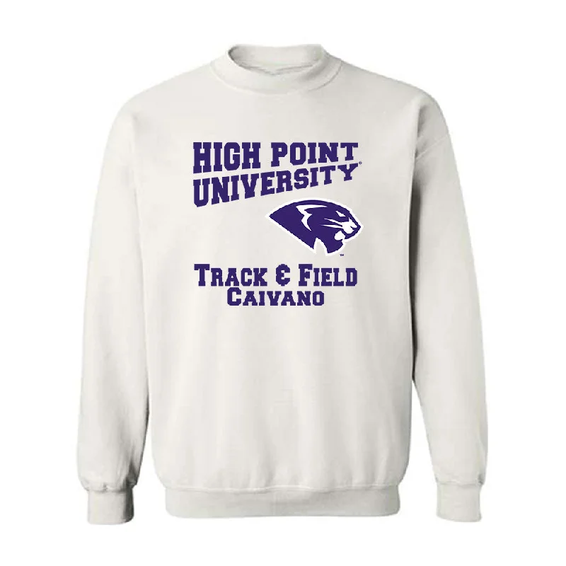 High Point - NCAA Women's Track & Field (Outdoor) : David Caivano - Crewneck Sweatshirt Classic Fashion Shersey Hoodie with Earth Tones Natural Calm