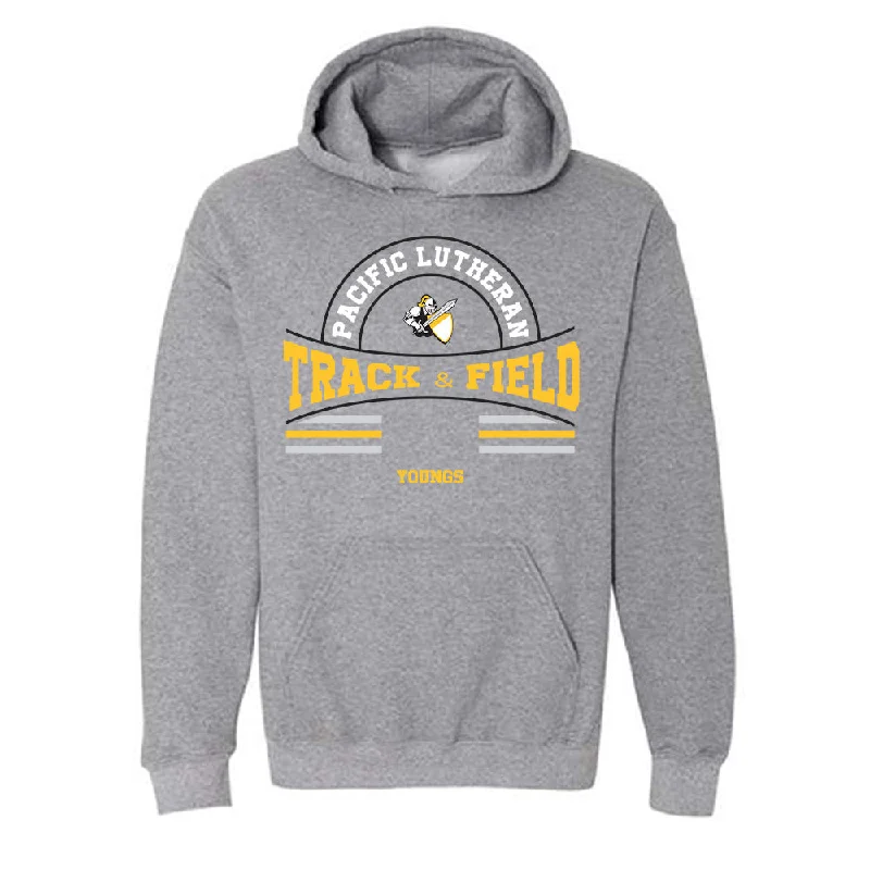 PLU - NCAA Women's Track & Field (Outdoor) : Allie Youngs - Hooded Sweatshirt Classic Fashion Shersey Hoodie with Gradient Ombre Colorful