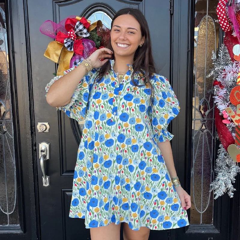 Watercolor Floral Dress Tunics Trendy modern